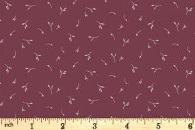 Lewis & Irene Meadowside Fabric Collection Seeds of Solitude on Wine Premium 100% Cotton Quilt Shop Quality Fabrics