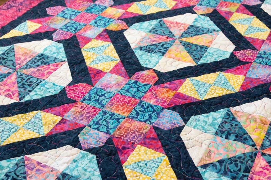 Kate Colleran Designs Rosette Quilt Pattern (2 Size Variations Per Pattern)