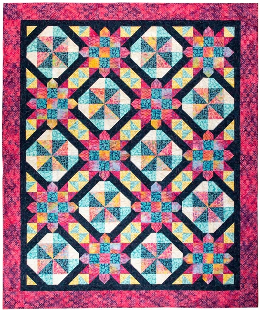 Kate Colleran Designs Rosette Quilt Pattern (2 Size Variations Per Pattern)