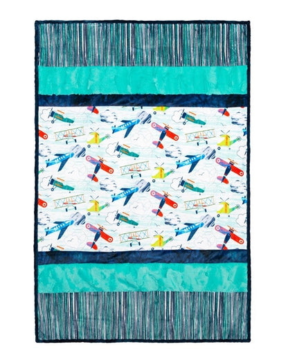 Shannon Fabrics Picture Perfect Flight Plan Cuddle Minky Kit Finished Size: 38"x58"