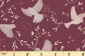 Lewis & Irene Meadowside Fabric Collection Meadow Call on Wine Premium 100% Cotton Quilt Shop Quality Fabrics