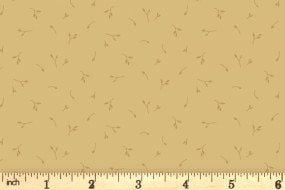 LAST BOLT!! Lewis & Irene Meadowside Fabric Collection Seeds of Solitude on Antique Gold Premium 100% Cotton Quilt Shop Quality Fabrics