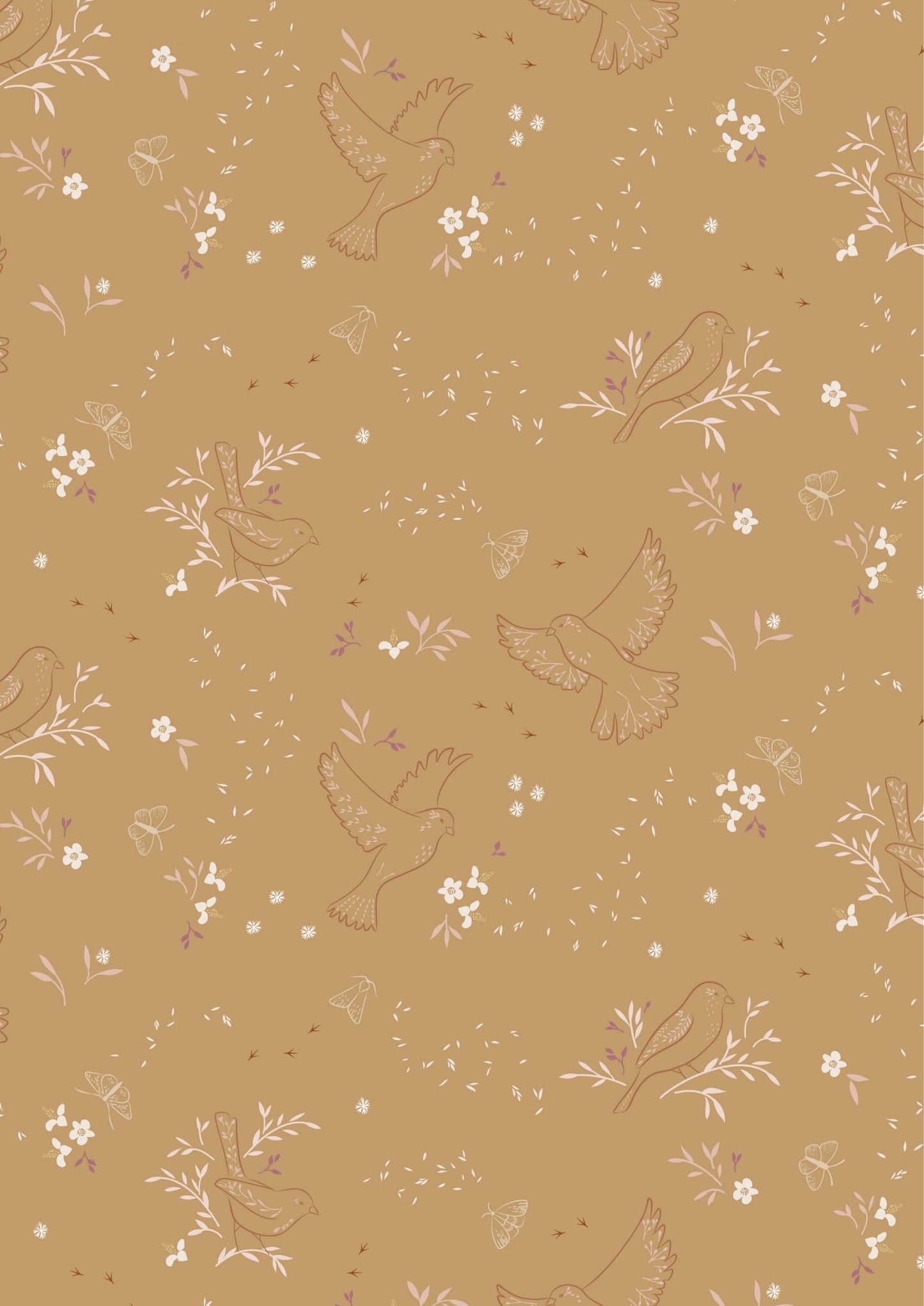 Lewis & Irene Meadowside Fabric Collection Small Seeds on Mustard Yellow Premium 100% Cotton Quilt Shop Quality Fabrics