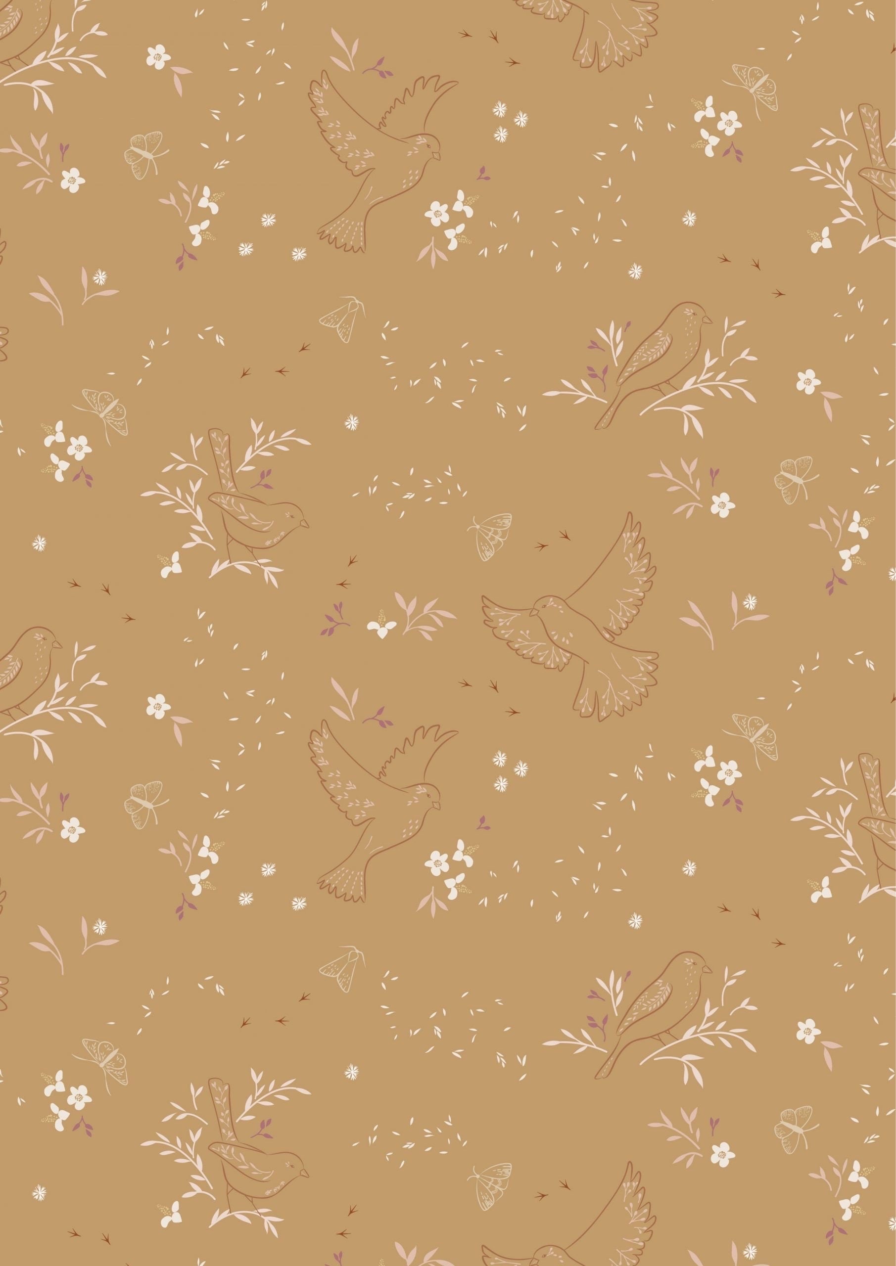 Lewis & Irene Meadowside Fabric Collection Small Seeds on Mustard Yellow Premium 100% Cotton Quilt Shop Quality Fabrics