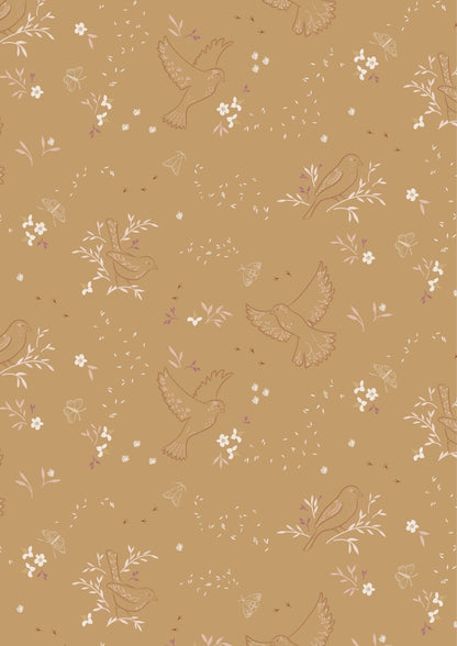 Lewis & Irene Meadowside Fabric Collection Small Seeds on Mustard Yellow Premium 100% Cotton Quilt Shop Quality Fabrics