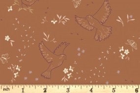 Lewis & Irene Meadowside Fabric Collection Small Seeds on Rusty Orange Premium 100% Cotton Quilt Shop Quality Fabrics