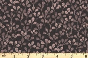 Lewis & Irene Shinrin Yoku Fabric Collection Leaves on Dark Earth Premium 100% Cotton Quilt Shop Quality Fabrics