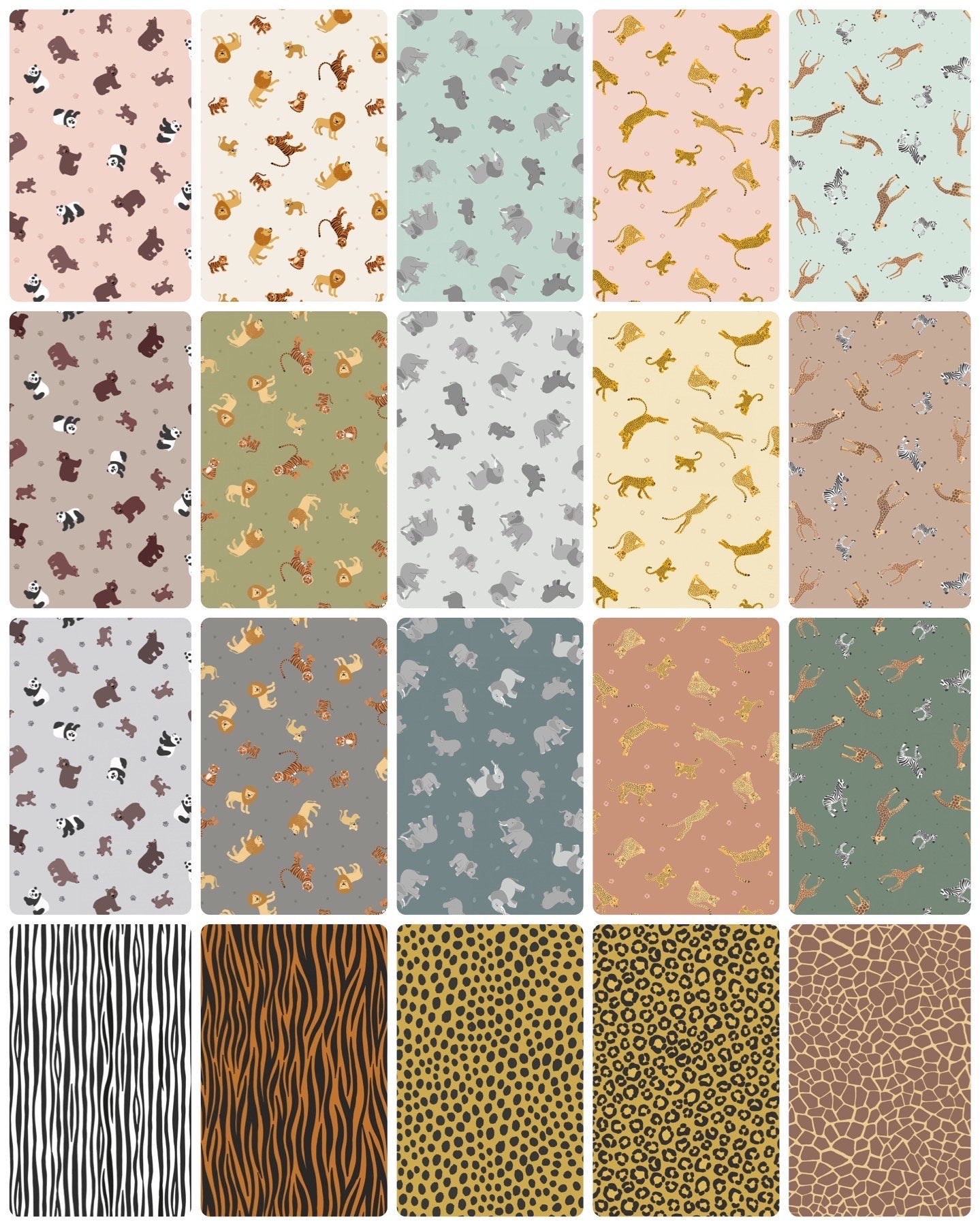 Lewis & Irene Small Things Wild Animals Fabric Collection Leopards and Cheetahs on Pale Pink Premium 100% Cotton Fabrics