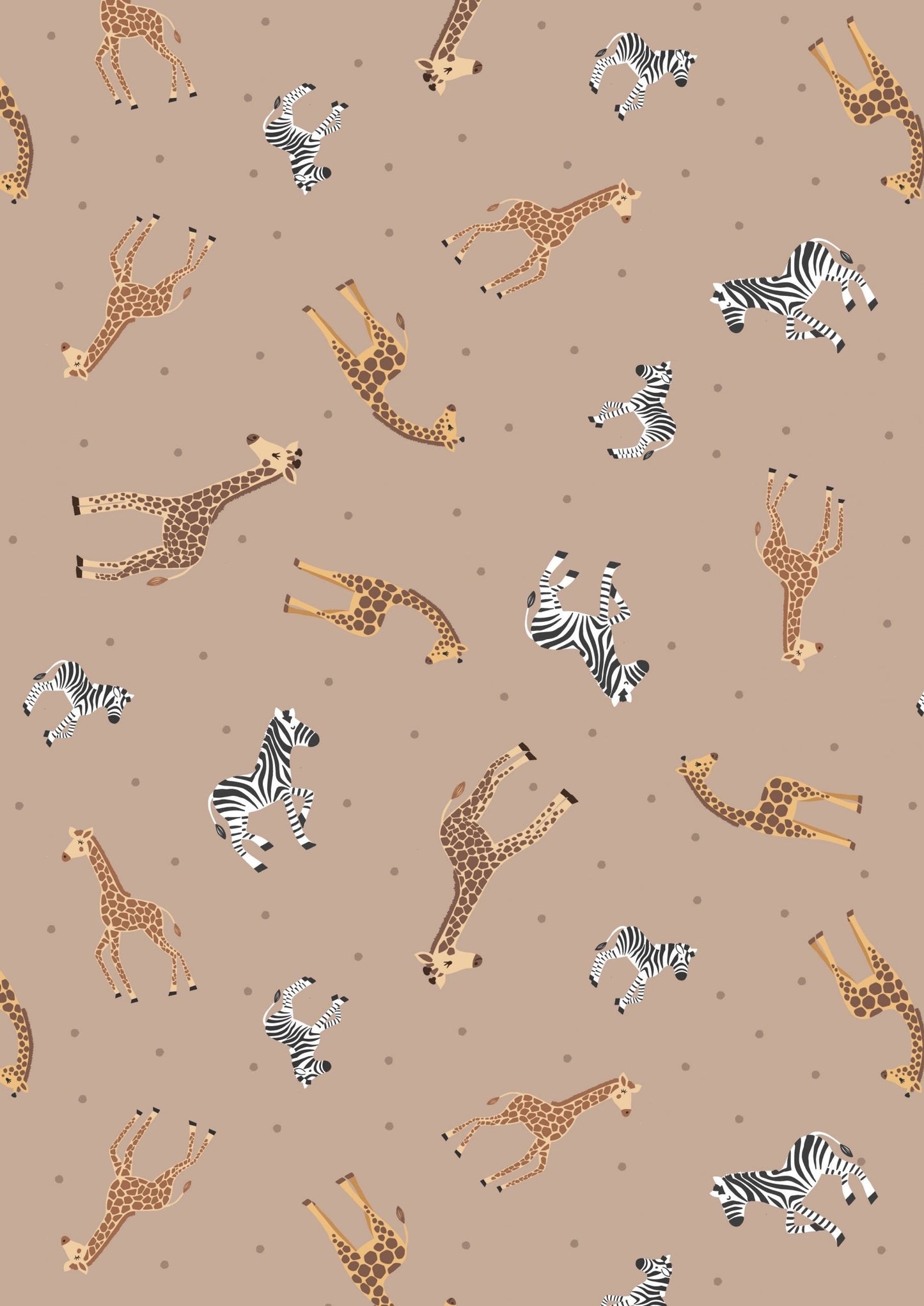 Lewis & Irene Small Things Wild Animals Fabric Collection Giraffes and Zebras on Biscuit Premium 100% Cotton Quilt Shop Quality Fabrics