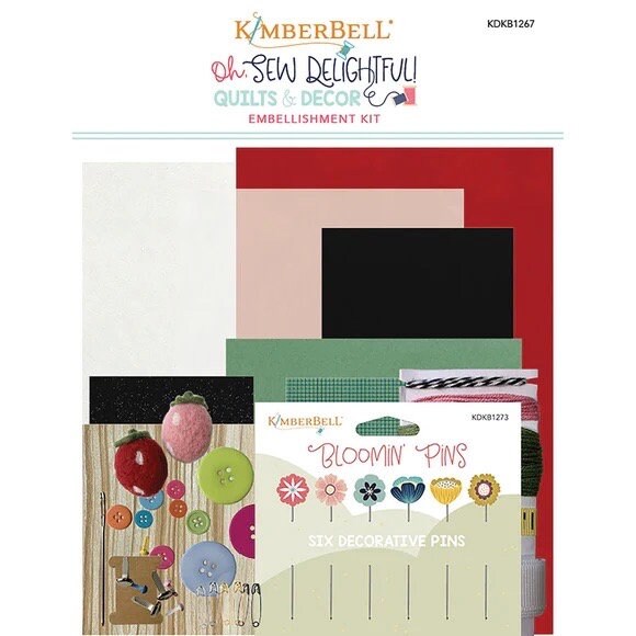 Kimberbell Oh Sew Delightful Quilts & Decor Collection (Machine Embroidery CD, Embellishment Kit, Fabric Kit, and Thread Sets Available)