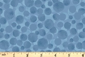 LAST BOLT! Lewis & Irene Bumbleberries Blenders Mid Blue BB338 Premium 100% Cotton Quilt Shop Quality Fabrics