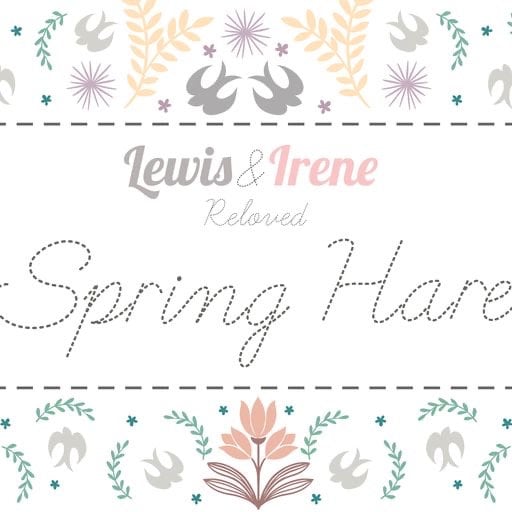 Lewis & Irene Spring Hare Reloved Fabric Collection 20 Piece Fat Quarter Bundle Premium 100% Cotton Quilt Shop Quality Fabrics