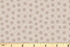 Lewis & Irene Shinrin Yoku Fabric Collection Small Floral on Warm Natural Premium 100% Cotton Quilt Shop Quality Fabrics