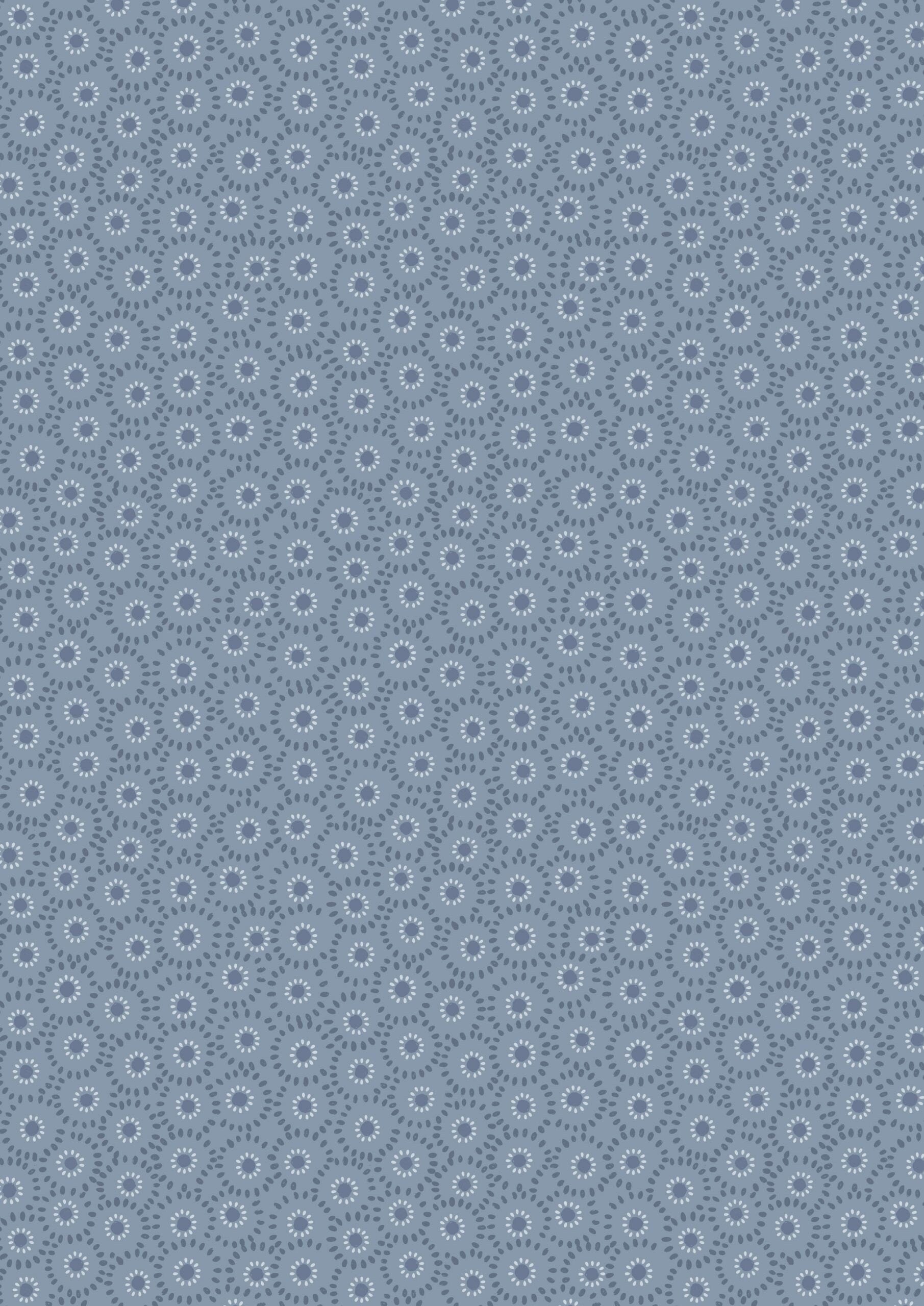 Lewis & Irene Shinrin Yoku Fabric Collection Small Floral on Winter Blue Premium 100% Cotton Quilt Shop Quality Fabrics