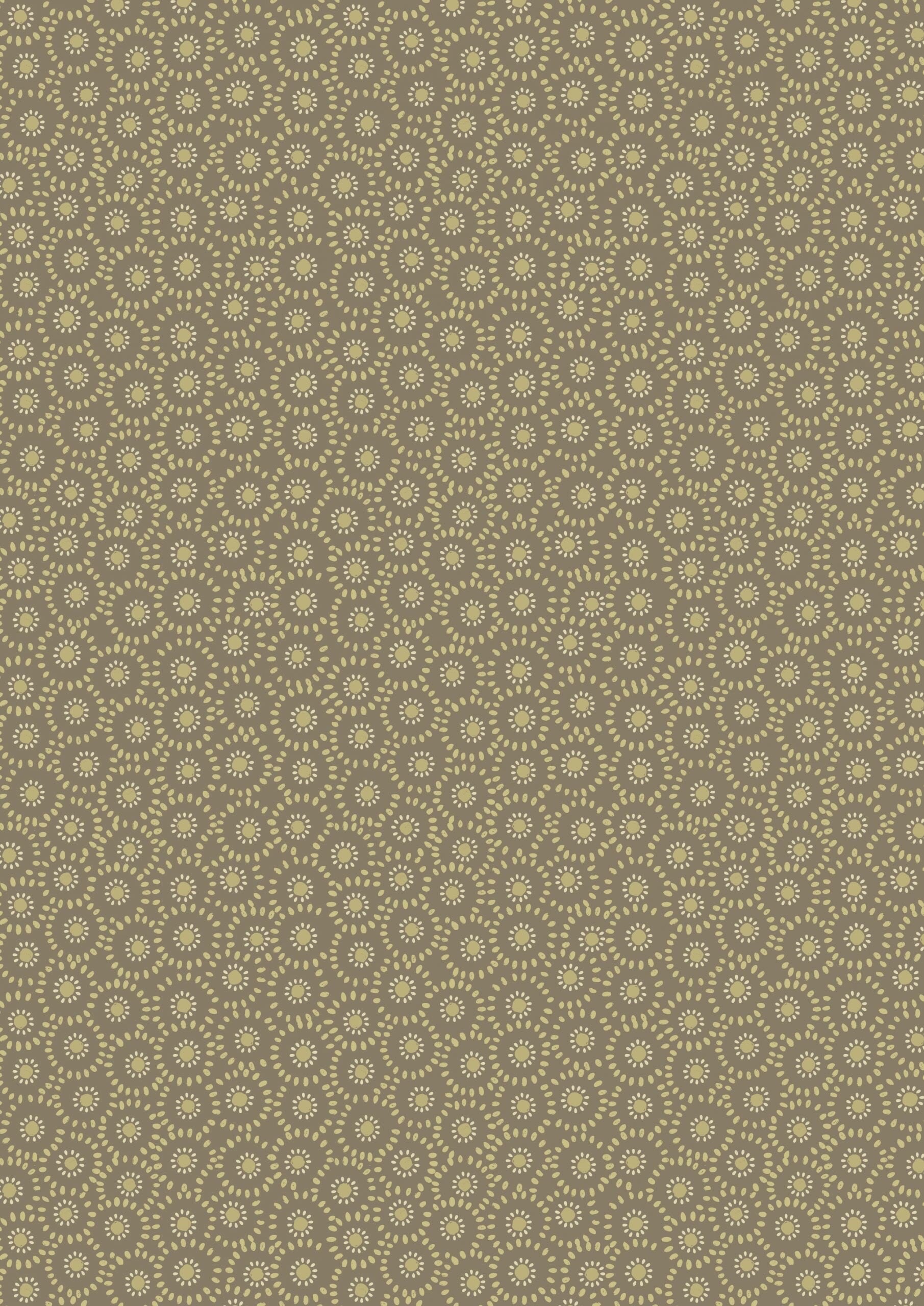 Lewis & Irene Shinrin Yoku Fabric Collection Small Floral on Olive Premium 100% Cotton Quilt Shop Quality Fabrics