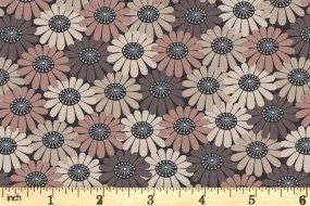 Lewis & Irene Shinrin Yoku Fabric Collection Compact Floral Browns Premium 100% Cotton Quilt Shop Quality Fabrics