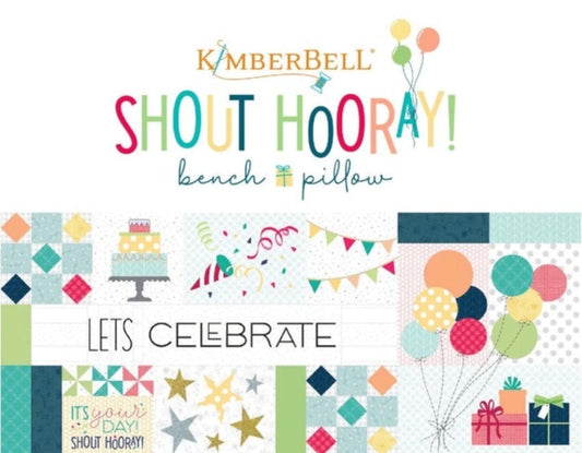 Kimberbell Shout Hooray! Bench Pillow Collection (Machine Embroidery CD, Embellishment Kit, Fabric Kit, and Thread Sets Available)