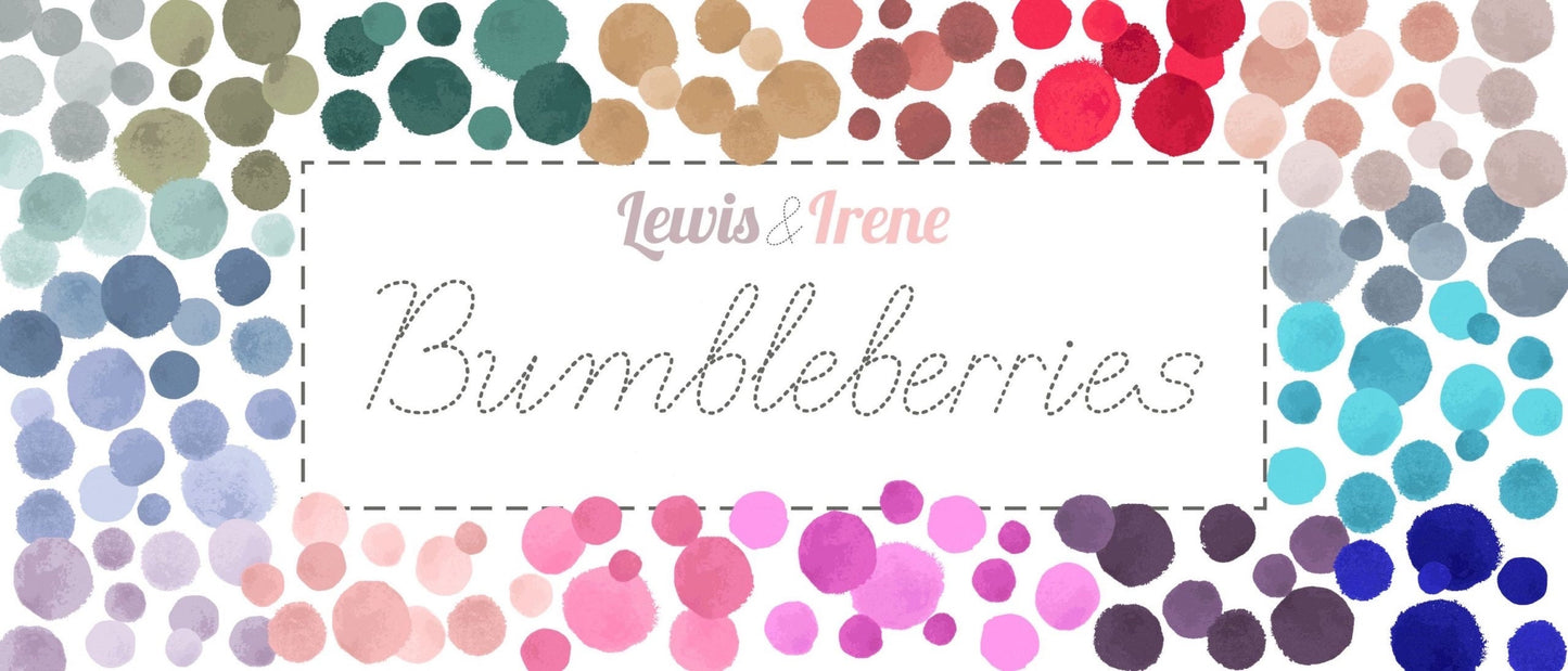 Lewis & Irene Bumbleberries Blenders Ladybird Red BB341 Premium 100% Cotton Quilt Shop Quality Fabrics