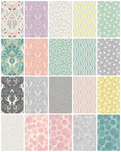 Lewis & Irene Spring Hare Reloved Fabric Collection 20 Piece Fat Quarter Bundle Premium 100% Cotton Quilt Shop Quality Fabrics