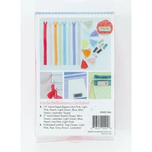 Kimberbell Pretty & Posh Zipper Pouches Collection (Machine Embroidery CD and Embellishment Kits Available)