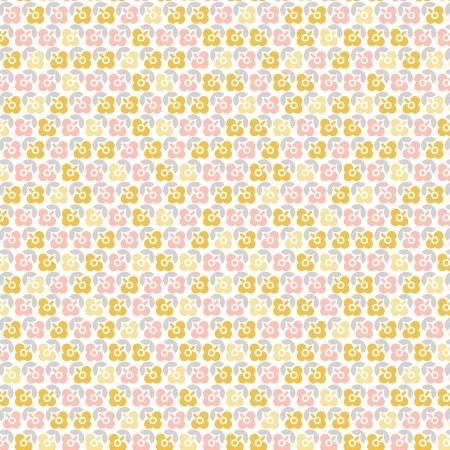 Maywood Studio Kimberbell Vintage Flora Fabric Collection Lucky Flower on Yellow Premium 100% Cotton Quilt Shop Quality Fabrics