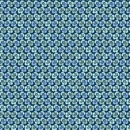 Maywood Studio Kimberbell Vintage Flora Fabric Collection Lucky Flower on Dark Blue Premium 100% Cotton Quilt Shop Quality Fabrics