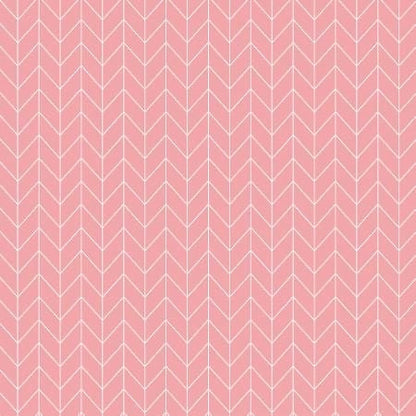 Maywood Studio Kimberbell Vintage Flora Fabric Collection Chevron on Pink Premium 100% Cotton Quilt Shop Quality Fabrics