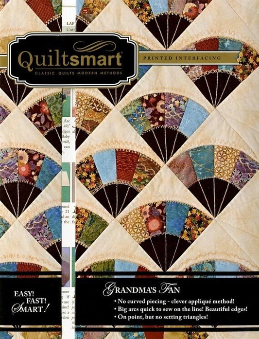 Quiltsmart Grandma's Fan Quilt Printed Interfacing Pack (3 Size Variations Per Pattern)