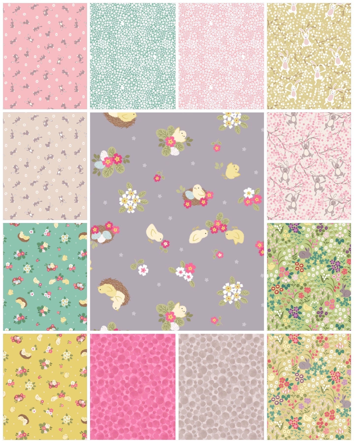 LAST ONE!! Lewis & Irene Bunny Hop Fabric Collection Quilt Kit #1 Finished Size: 58"x67" Premium 100% Cotton Quilt Shop Quality Fabrics