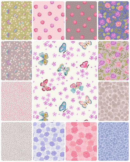 Lewis & Irene Love Blooms Fabric Collection Quilt Kit #2 Finished Size: 66"x66" Premium 100% Cotton Quilt Shop Quality Fabrics