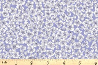 RETIRED! Lewis & Irene’s Love Blooms Fabric Collection Petals on Forget-Me-Not Blue Premium 100% Cotton Quilt Shop Quality Fabrics