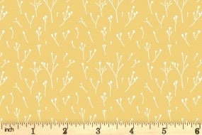 Lewis & Irene Heart of Summer Fabric Collection Scattered Seeds on Mustard Yellow Premium 100% Cotton Quilt Shop Quality Fabrics