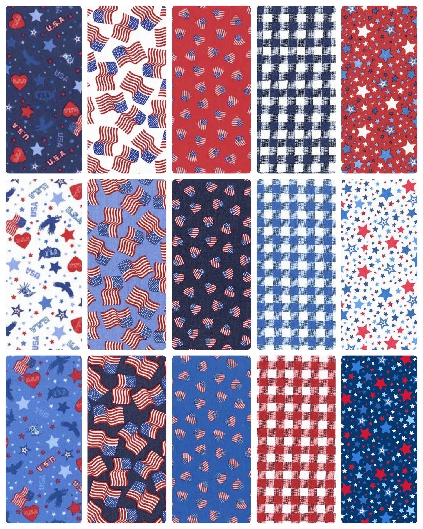 Lewis & Irene Americana Fabric Collection Red Plaid Premium 100% Cotton Quilt Shop Quality Fabrics