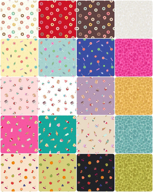 Lewis & Irene Small Things Sweet Fabric Collection 20 Piece Fat Quarter Bundle (No Repeats) Premium 100% Cotton Fabrics