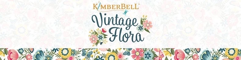 Maywood Studio Kimberbell Vintage Flora Fabric Collection Swirl Floral on Yellow Premium 100% Cotton Quilt Shop Quality Fabrics