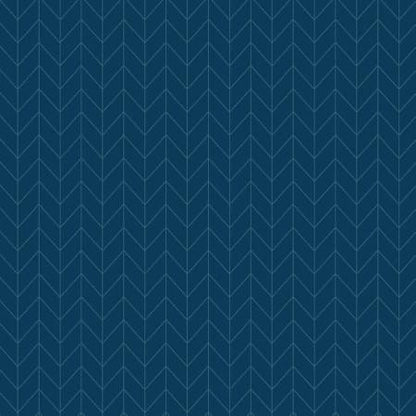 Maywood Studio Kimberbell Vintage Flora Fabric Collection Chevron on Dark Blue Premium 100% Cotton Quilt Shop Quality Fabrics