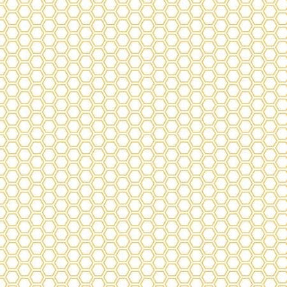 Maywood Studio Kimberbell Vintage Flora Fabric Collection Honeycomb on Yellow Premium 100% Cotton Quilt Shop Quality Fabrics