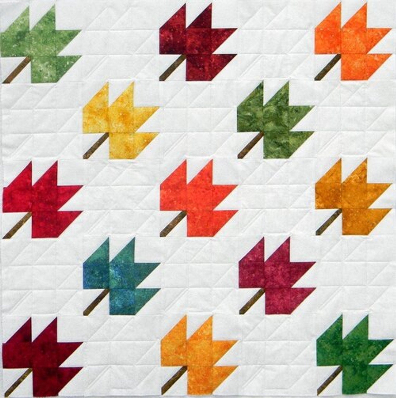 Quiltsmart Maple Leaf Quilt Printed Interfacing Snuggler Pack (4 Size Variations Per Pattern)