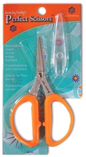 Karen Kay Buckley's Perfect Scissors Smooth Blade Orange 1.75" Multi-Purpose Scissors with Plastic Sheath