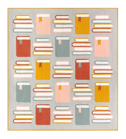 Pen + Paper Patterns Book Nook Quilt Pattern - 2 Size Variations Per Pattern (Optional Fineline Glue Tip Sets)