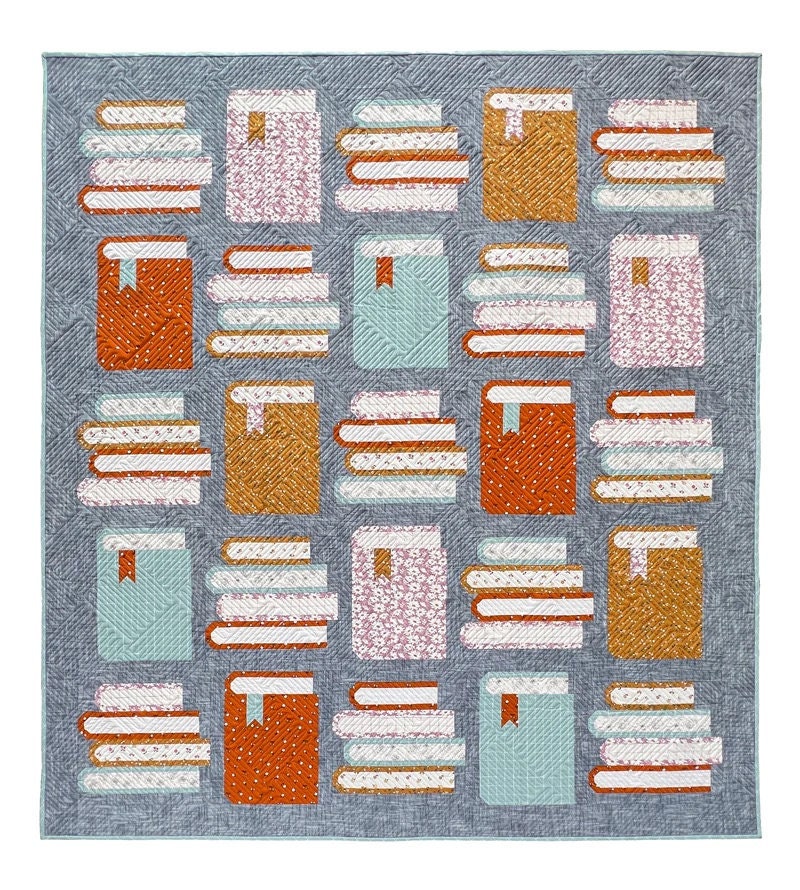 Pen + Paper Patterns Book Nook Quilt Pattern - 2 Size Variations Per Pattern (Optional Fineline Glue Tip Sets)