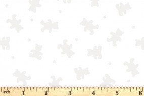 Lewis & Irene Tiny Tonals Fabric Collection Bears White on White Premium 100% Cotton Quilt Shop Quality Fabrics