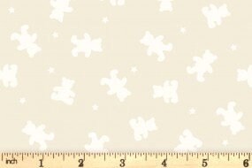 Lewis & Irene Tiny Tonals Fabric Collection Bears Cream on Cream Premium 100% Cotton Quilt Shop Quality Fabrics