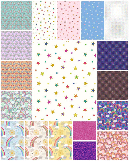 LAST ONE!! Lewis & Irene Rainbows Fabric Collection Quilt Kit #3 Finished Size: 54”x61.5” Premium 100% Cotton Quilt Shop Quality Fabrics