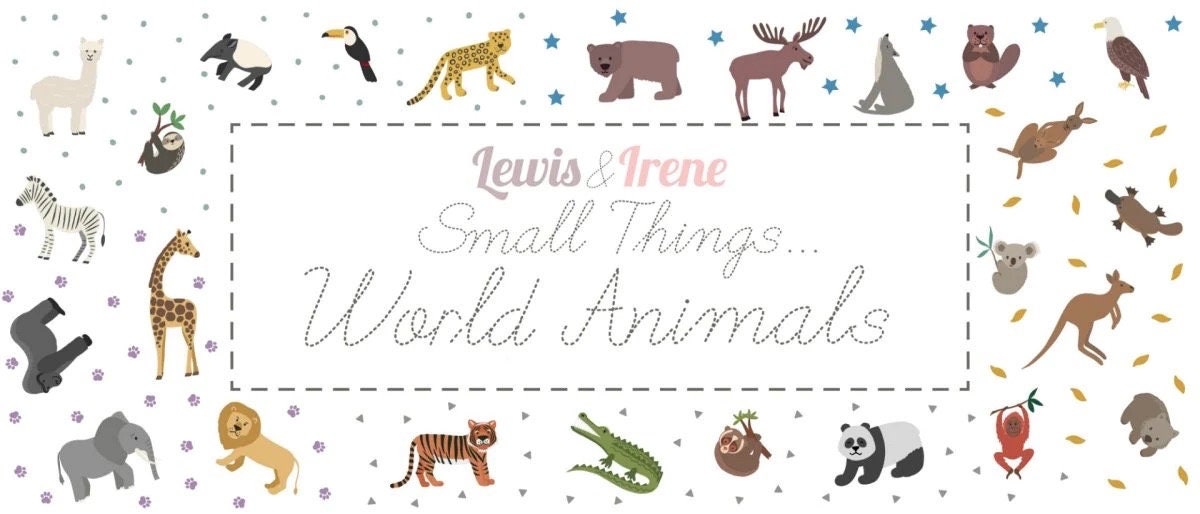 Lewis & Irene Small Things World Animals Fabric Collection South American Animals on Orange Premium 100% Cotton Quilt Shop Quality Fabrics