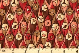 LAST BOLT!! Lewis & Irene Reflections Fabric Collection Buds on Earth Tones Premium 100% Cotton Quilt Shop Quality Fabrics