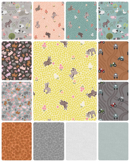 LAST ONE Lewis & Irene Piggy Tails Fabric Collection Piggy Tails Playmat Kit #2 Finished Size 42”x42” Premium 100% Cotton Fabrics