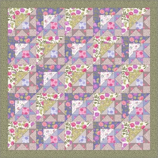 LAST ONE!! Lewis & Irene’s Love Blooms Fabric Collection Quilt Kit #1 Finished Size: 66"x66" Premium 100% Cotton Quilt Shop Quality Fabric