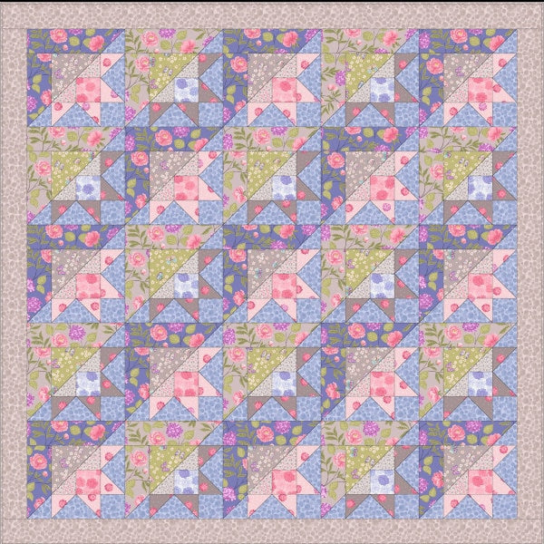 Lewis & Irene Love Blooms Fabric Collection Quilt Kit #2 Finished Size: 66"x66" Premium 100% Cotton Quilt Shop Quality Fabrics