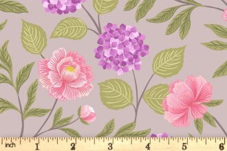 Lewis & Irene’s Love Blooms Fabric Collection Peony and Hydrangea on Natural Premium 100% Cotton Quilt Shop Quality Fabrics